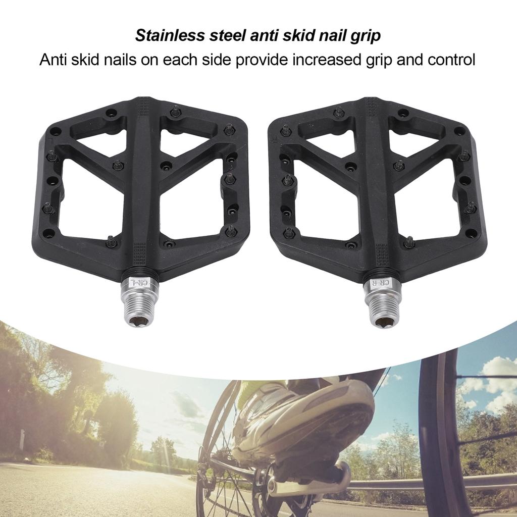1 Pair Bike Pedal Anti Slip Nylon       Flat Pedals for Road Mountain Bike