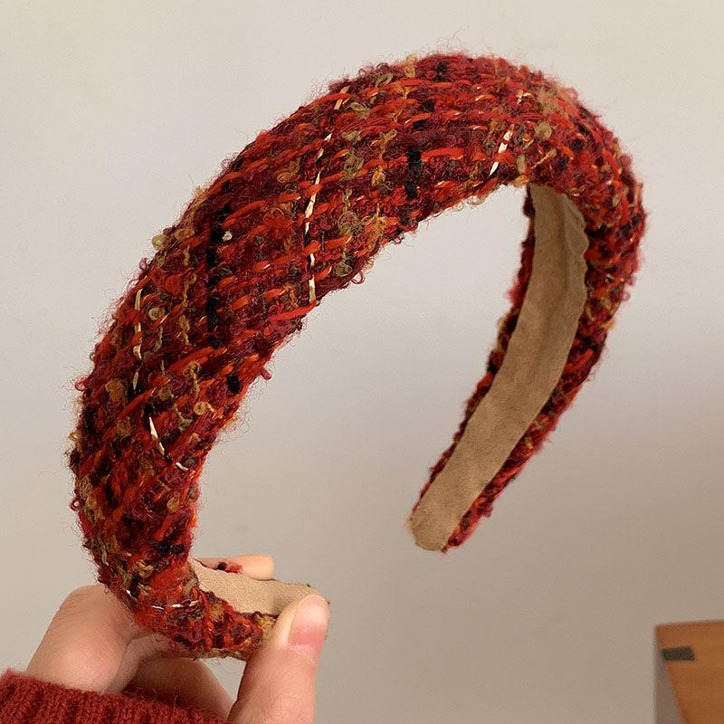 Hochwertiges rotes Neujahrs-Haarband für Damen, Retro-Haarspange, Weihnachts-Haarband Haarschmuck