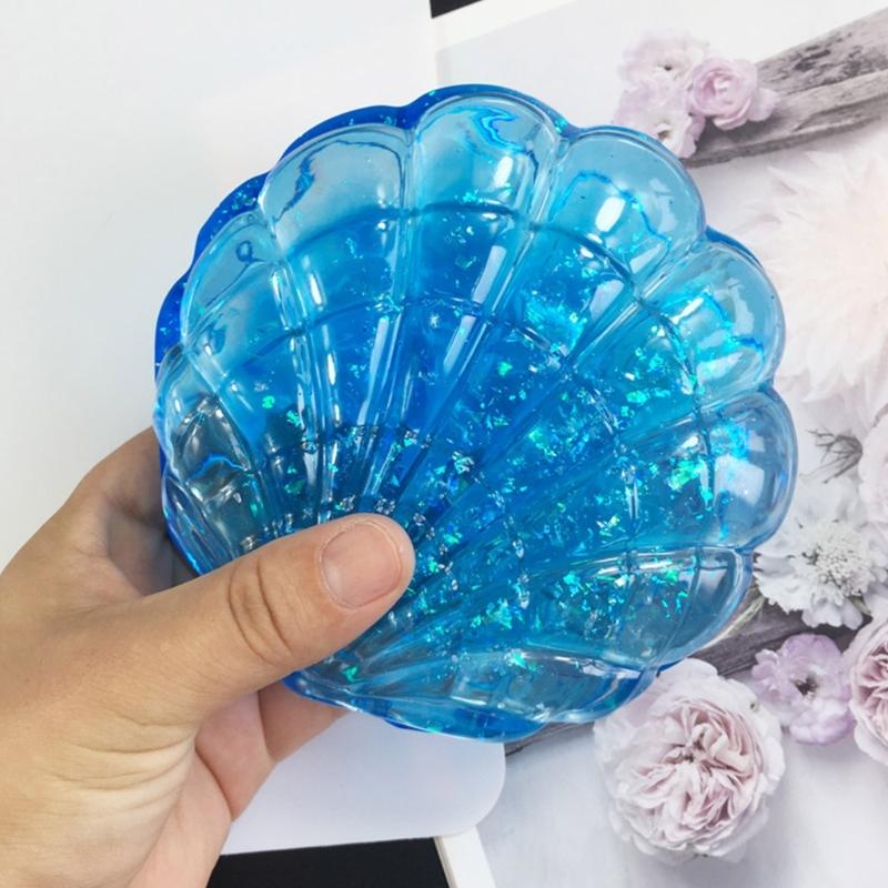 Seashell Resin Box Molds with Lids,3D Jar Silicone Mold,Trinket Storage Container Box Mold for Resin Casting Home Decor