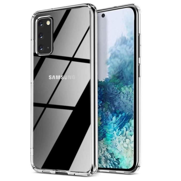 Coque - TRANSPARENT - Samsung Galaxy S20 - UltraSlim - 2x Films Verre Trempé - Protection Chocs