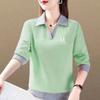 YYFS Women's Fashion Casual Spring Autumn Long Sleeve POLO Neck Blouses & Shirts