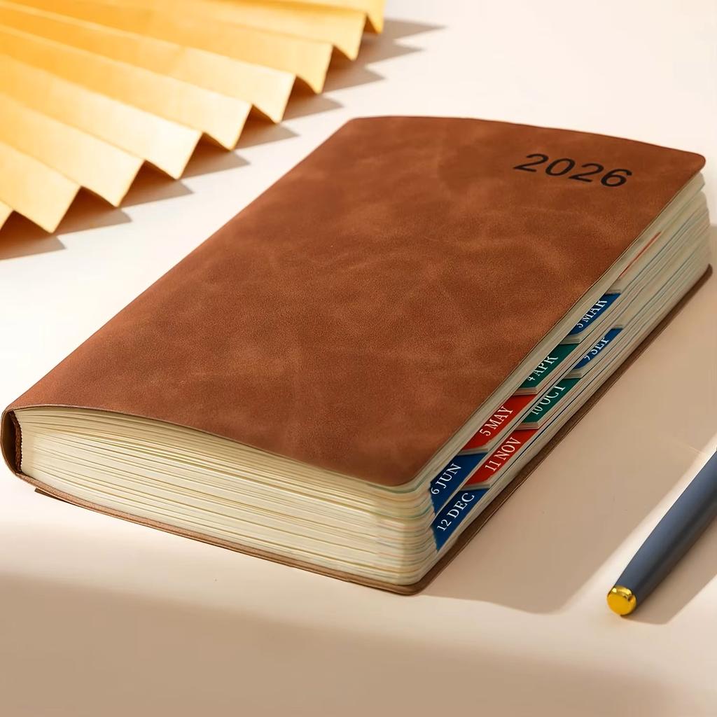 Planerbuch, Selbstdisziplin Kalenderplaner, Wöchentliche & Monatliche Planer-Layouts, 360-seitiger Tagesorganizer, Tragbares Notizbuch