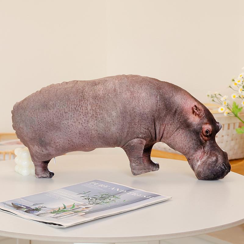 Bos Wild Dier Pluche Kussen Volledig Gevuld Sierkussen Kussen Neushoorn Marmot Bank Stoel Binnen Huisdecoratie Cadeau