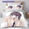 The Fragrant Flower Blooms Pattern Bedding,Quilt Set Quilt Cover Pillowcase Home Birthday Gift (1 * duvet cover + 2 * pillowcase, without core)