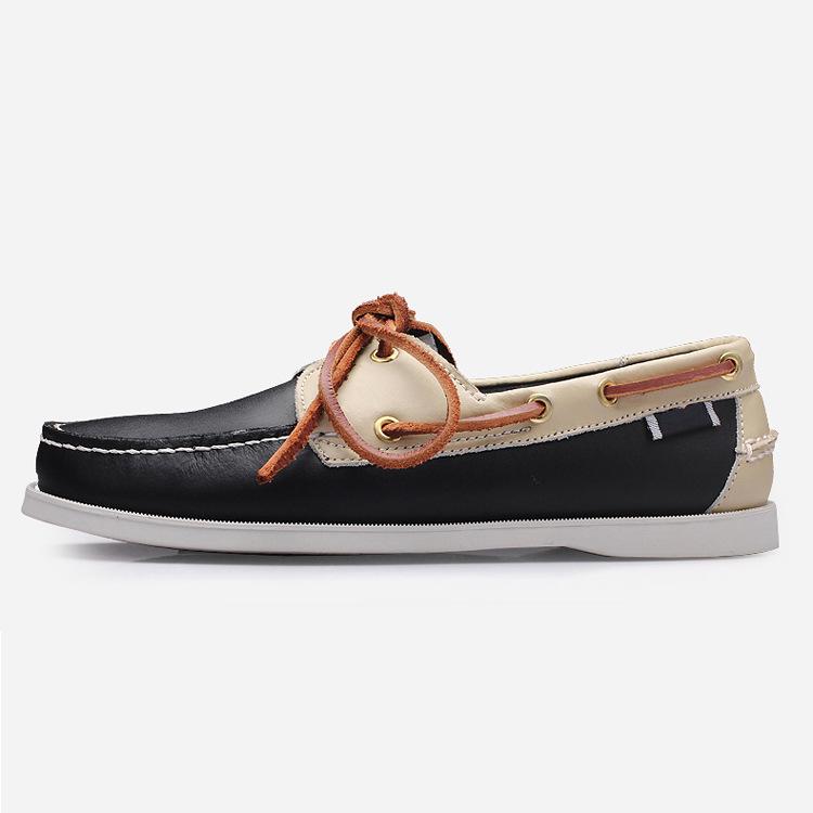 Leather Shoes Men's British Style Men's Business Leather Sailing Shoes Leather Shoes Inner Seam Craftsmanship Trend Casual Leather Shoes