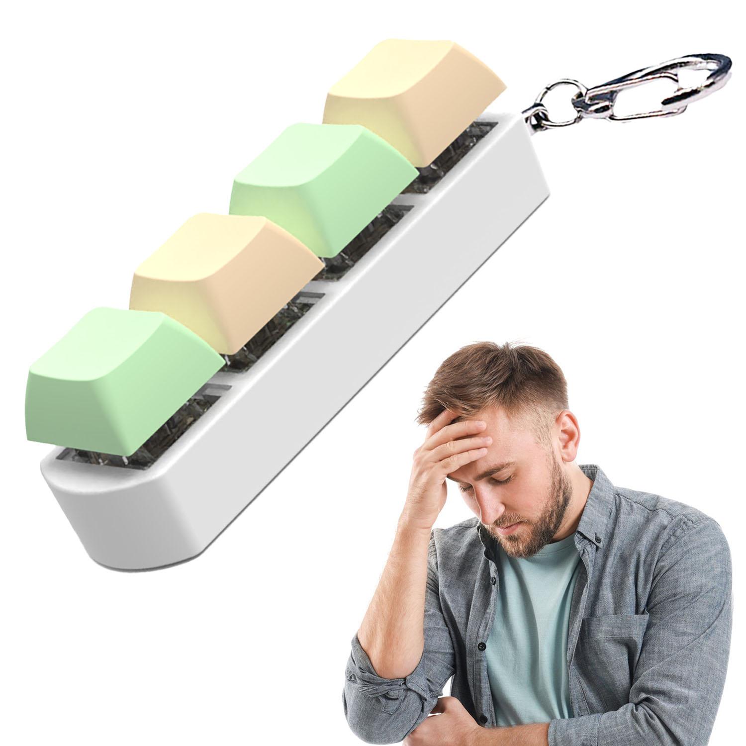 

Клавиатура, игрушка-непоседа, красочный брелок для ключей, игрушка для снятия стресса для детей, взрослых, подарки, кнопки на палец, антистрессовые игрушки