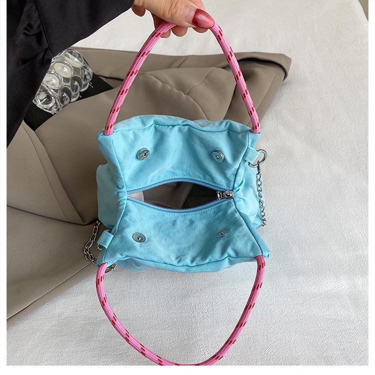 Korean-Style Donut Embroidered Small Square Crossbody Bag