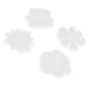 4pcs Coaster Mold 4 Different Styles Flower Design Silicone Molding for Making Decorations
