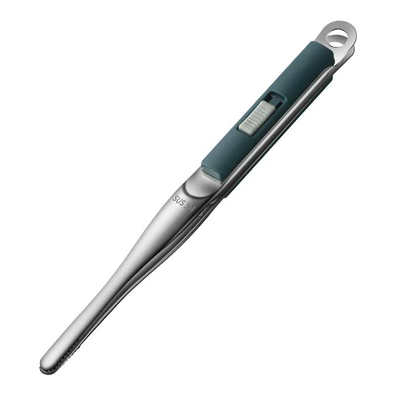 Food Tongs 304 Stainless Steel Grill Tong Meat Cooking Utensils Kitchen Accessories Camping Supplies Item Non-slip Barbecue Clip