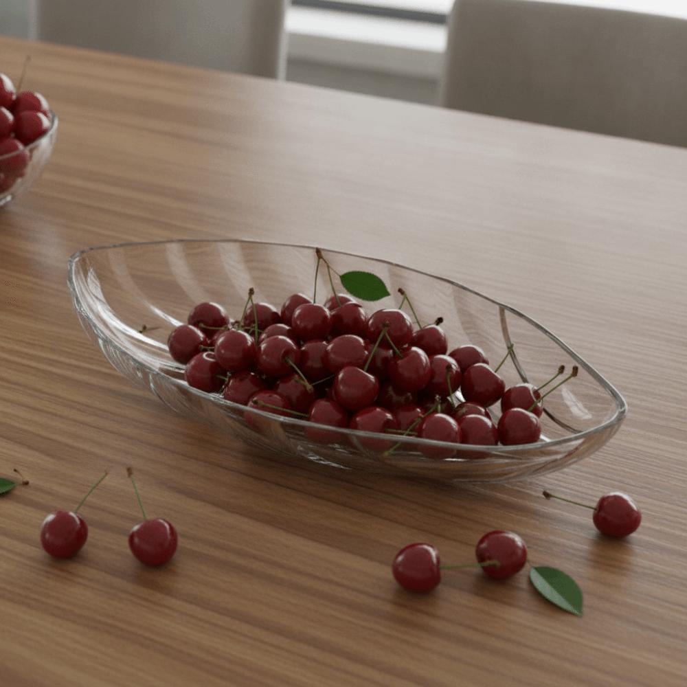 Thickened Leaf Shape Snack Serving Dish Large Capacity Fruit Plate Candy Tray Dinning Table