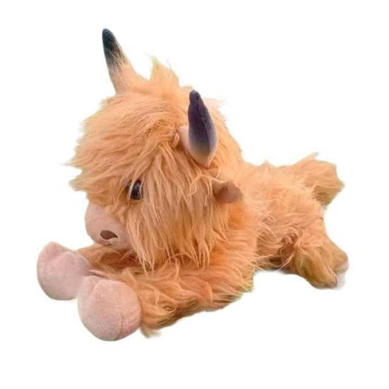 Highland Cow Plush Doll Soft Stuffed Animal Adorable Cattle Plush Toy for Kids Adults