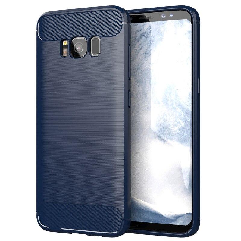 Husă de lux din fibră de carbon pentru Samsung Galaxy S8 S8+ plus husă din silicon anti zgârieturi, rezistentă la șocuri