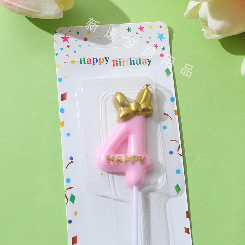 1st Birthday Bow Candle - Little Fairy Cake Decoration