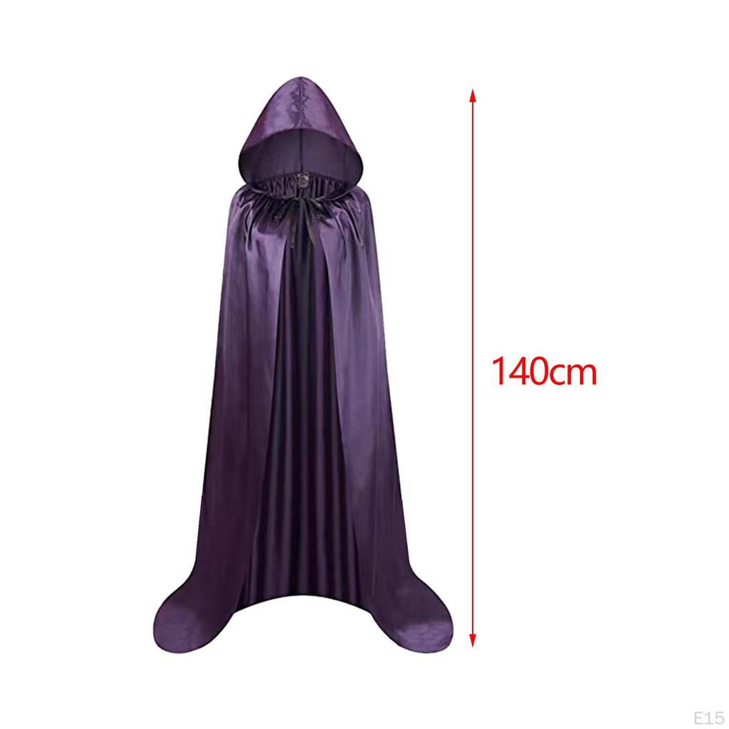 Halloween Cape Cosplay Cloak Devil Costume Party Tunic Hooded with Hood for