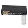 KVM Switch VGA 1920 X 1440 Resolution 2 Switching Modes 4 USB Connector VGA Switch 100‑240VUS Plug