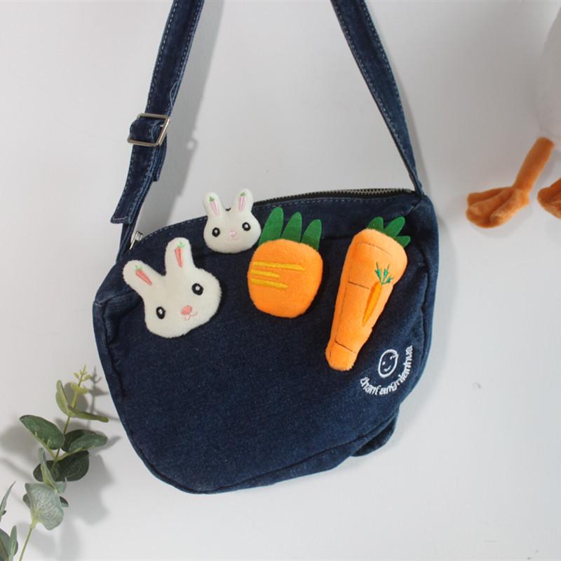 Adorable White Bunny Carrot Brooch - Cute Plush Rabbit Accessory for Bags, Hats, and Clothes