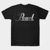 Camiseta Estampada Preta Masculina Pearl Drums Impressão em Papel de Transferência Sem Corte Camiseta de Algodão
