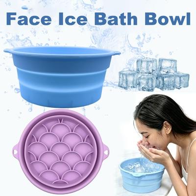 Bain Facial Glacé Pliable Bol en Silicone Lavabo Soin du Visage Nouveau Bassin à Glace Soin Ménager