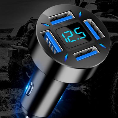 4 порти USB Автомобільний зарядний пристрій Швидка зарядка Pd Quick Charge 3.0 Usb C Адаптер автомобільного зарядного пристрою для телефону для Iphone 13 12 Xiaomi Samsung