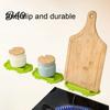 Easy To Clean Countertop Mat Silicone Pot Lid Holder, Cute Pig Shaped, Non Slip Heat Resistant Utensil Holder with Drain Grooves, Multifunctional