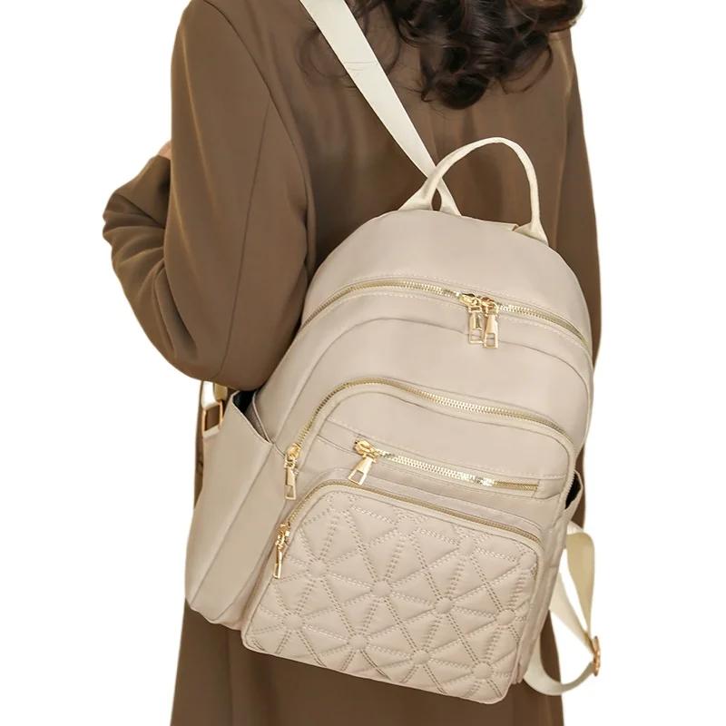 

Новая дорожная сумка из нейлона для отдыха, вместительная, модный универсальный рюкзак, вышитые нитки, школьные сумки для поездок на работу