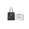 New MLB Monogram Collection Polyester Combo Bag Tote Bag Shopping Bag Shoulder Bag Handbag Large Size Unisex Black 3AORL031N-50BKS