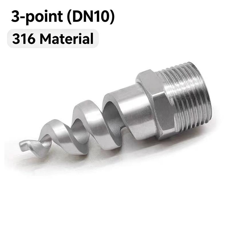 Spiral Nozzle 3/8" 1/2" 3/4"1/4" 1"Male Thread Stainless Steel Spiral Cone Atomization Nozzle Spray Sprinkler Head Garden