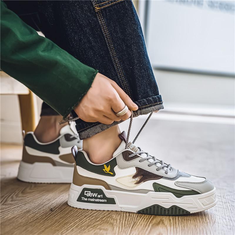 Męskie buty sportowe casualowe sneakersy w stylu ulicznym studenckie oversize czarne buty do skateboardingu