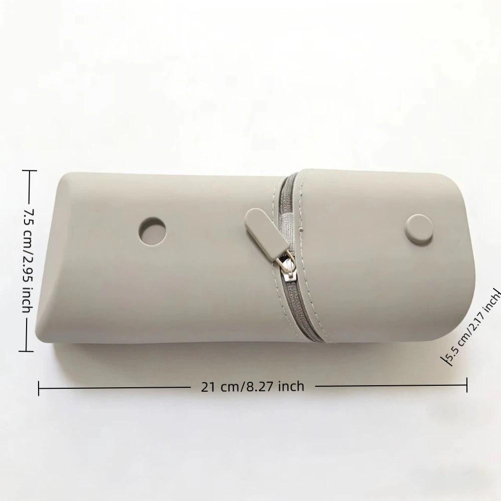 Large- Capacity Silicone Pencil Case Soft Macaron Foldable Pen Holder Eco-Friendly Expandable Stationery Storage Bags For School