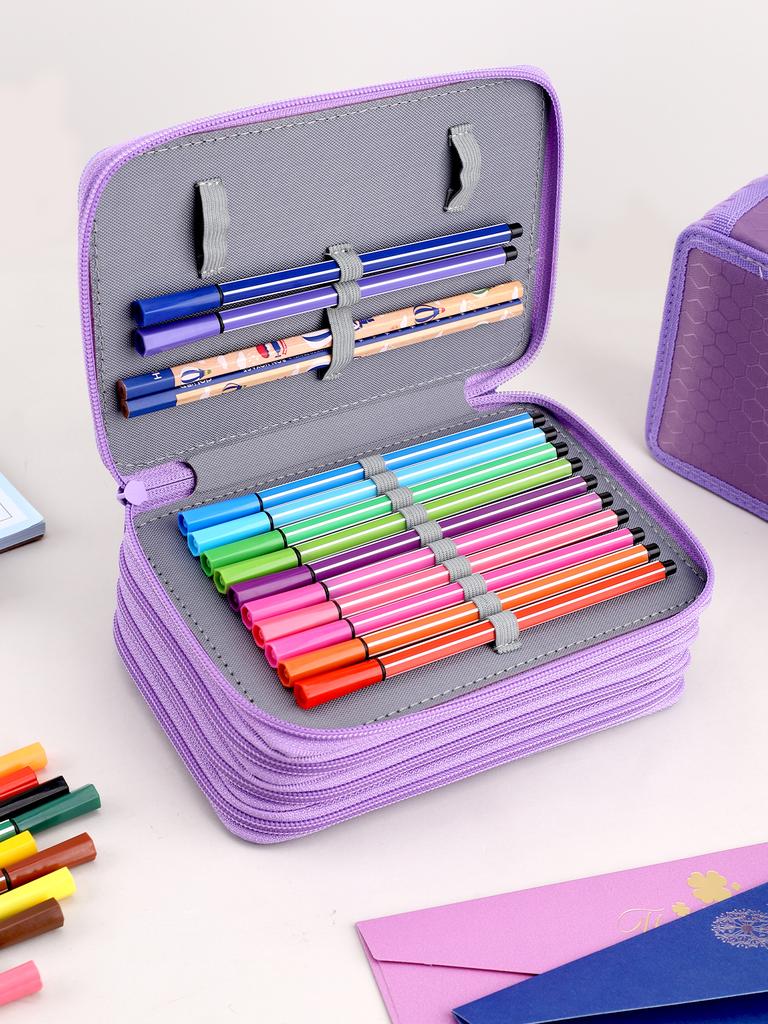 4-Layer Large-Capacity Art Pencil Case, Stationery Storage Pencil Case, Back To School Pencilcase School Supplies Pencil Cases