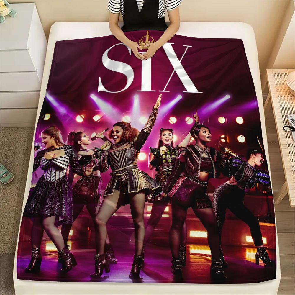 1PC SIX Print Flannel Blanket, High quality All Seasons, Home Decor, Warmth and Comfort, Perfect for Christmas Gifts