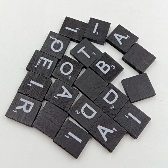 100 Pcs English Letter Alphabet Wooden Cube Blocks Kids Game Educational Toy