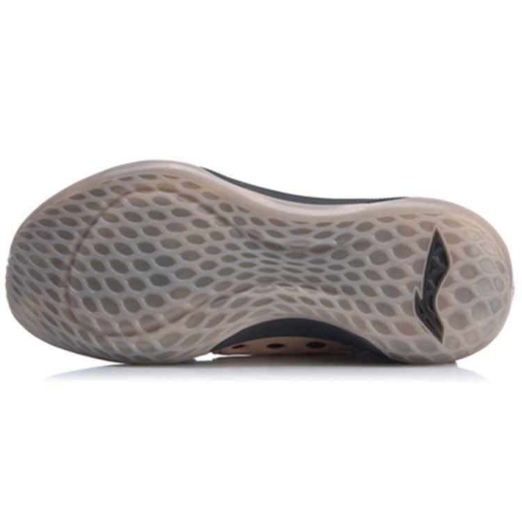 Li Ning Sonic 7 Stoßdämpfung Rutschfest Langlebig Mid-Top Basketballschuhe Herren Sneaker Schwarz Gold ABAP077-3