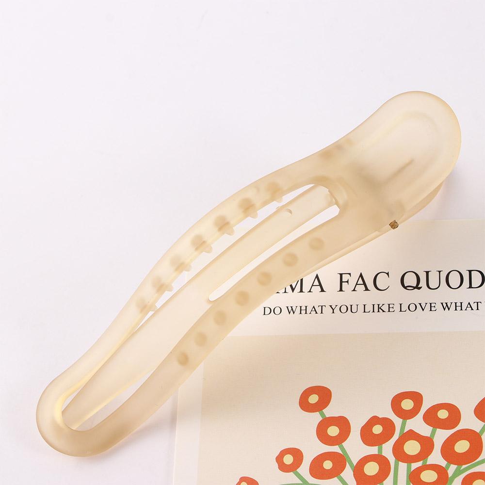 Candy Color Seamless Plastic Duckbill Clip Hair Claw for Women Girls Simple Large Hair Clip Face Wash Hairpin