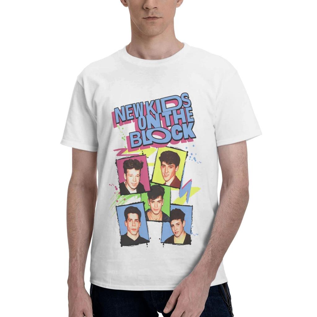 New-Kids On The-Block Design Reines Baumwoll-T-Shirt für Herren Schwarz Hohe Qualität O-Ausschnitt Kurze Ärmel 100% Baumwoll-T-Shirt 51004