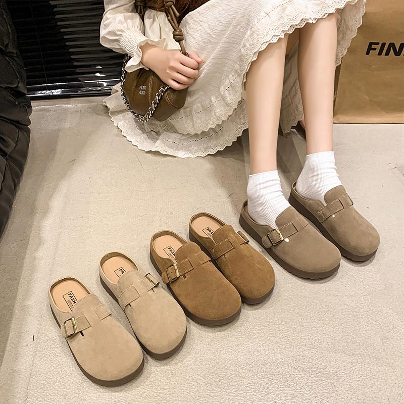 Damen Hausschuhe Dicke Sohle Plateau Sandalen Lässige Mädchen Clogs Höhenerhöhung Sommer Geschlossene Zehenpartie Offene Ferse Schuhe Übergröße