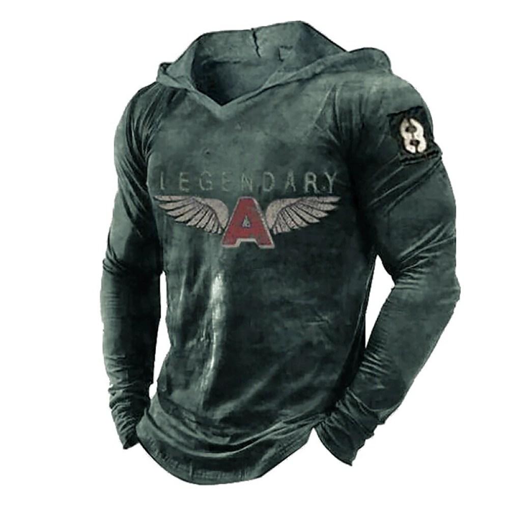 Frühling Herbst Männer 3D Flügel Muster Drucken Mit Kapuze Sweatshirts Mode Lose Hoodies Hip Hop Harajuku Stil Casual Jacke Kleidung