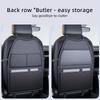 New Car Seat Protection Cover Car Seat Kick Proof Pad with Pockets PU Auto Seat Back Storage Bag Multi-functional Tablet Holder