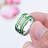 Men Green Arrow Stainless Steel Ring High-end Sense Carbon Fiber Ring Men's Engagement Wedding Bands Party Jewelry