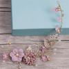 Gioielli per Capelli Lunghi Fascia con Fiori Rosa Ornamenti per Capelli da Sposa Fascia Copricapo Fatto a Mano Decorazione Capelli Matrimonio
