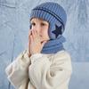 Dětská čepice šála souprava zimní sametová teplá ochrana uší větruvzdorná pletená vlněná čepice chlapecká dívčí pulovr čepice