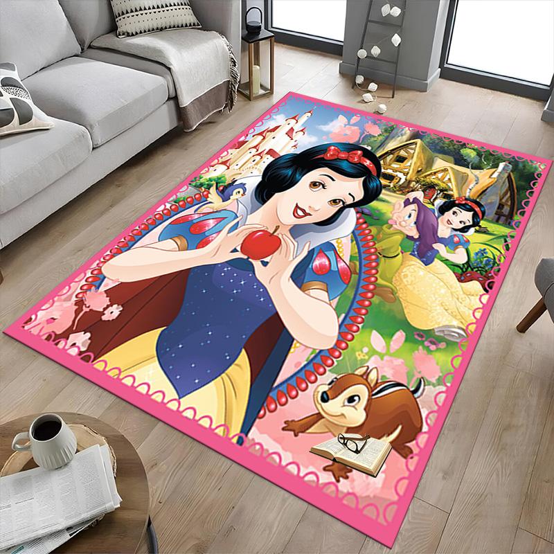 Snow White'S Apple Adventure Carpet For Playroom Bedroom Living Room Sofa Home Decorkids Game Area Rug Nonslip Floor Mat