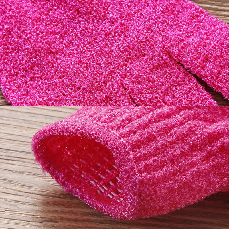 Nylon Shower Bath Glove Exfoliating Mitt Glove Skin Wash Spa Massage Foam Sponge Scrub Body Scrubber Cleaner Glove for Bathroom