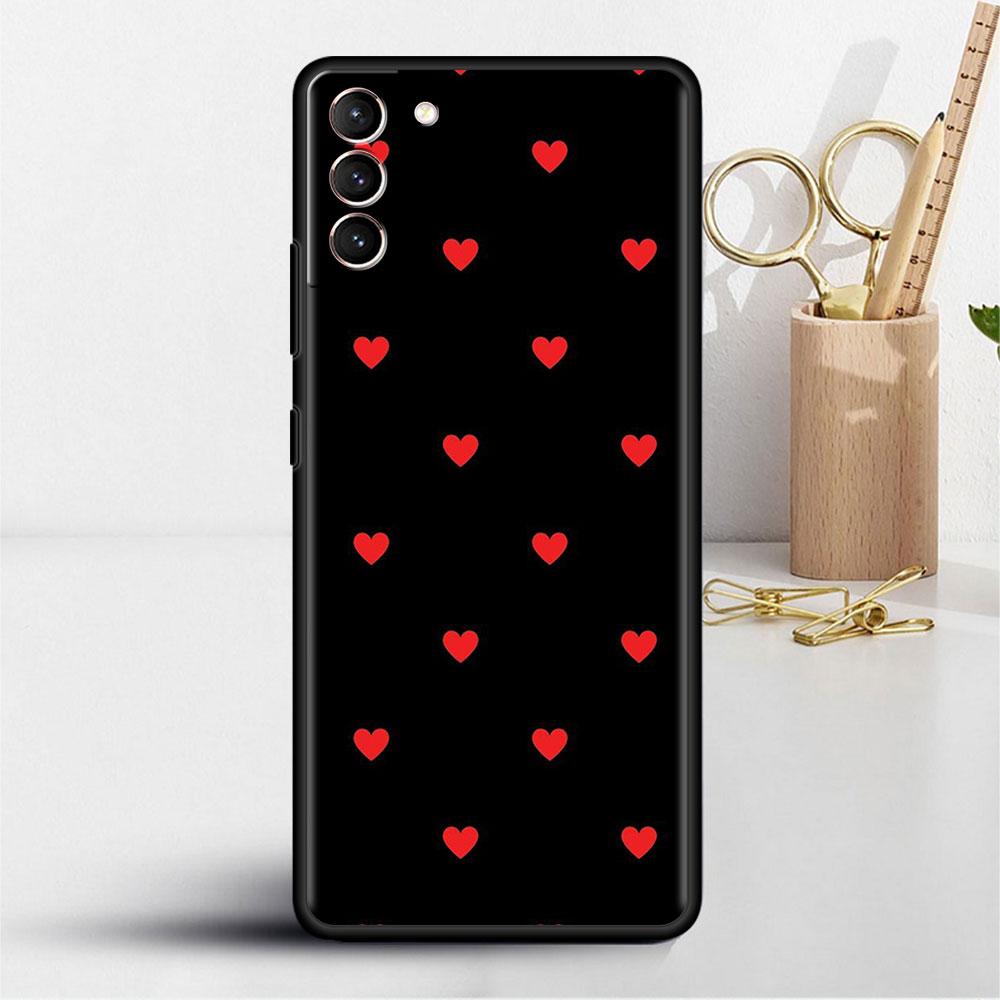 Case For Samsung Galaxy S22 S20 Ultra S21 FE S10 S9 Plus Note 20 10 Lite 9 Soft Phone Cover Shell LOVE Heart