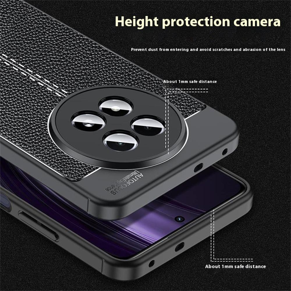 For Realme 13 5G Case Litchi Texture TPU Flexible Phone Cover,Black