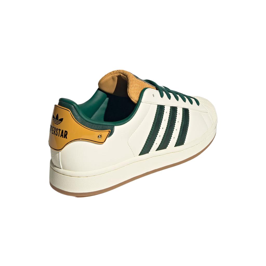 Adidas Originals Superstar 2 Leather Comfortable Versatile Fashion Trendy Low-Top Skate Shoes Unisex Sneakers White Green JQ6251