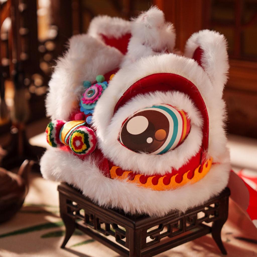 Klobouk Lvího tance DIY Sada materiálů Pokrývka hlavy Dekorace pro čínský Nový rok pro domácnost