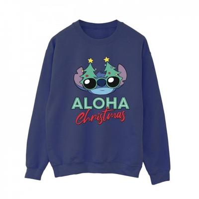 Womens/Ladies Lilo And Stitch Christmas Tree Shades Sweatshirt