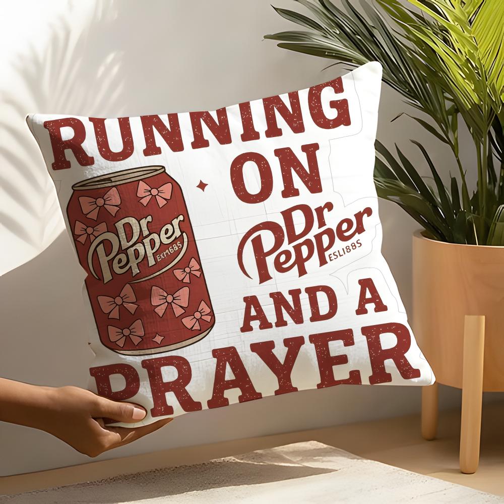 Beverage Coffee K-Keurig Dr Pepper 2 Linen Cushion Covers For Decorative Sofa Home Pillows Case Car Chair Pillows Cases