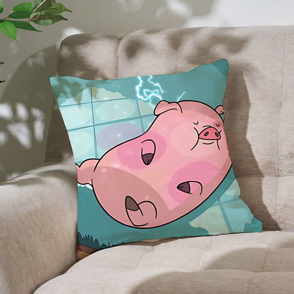 Cute Pig Pillow Case Throw Pillow Cover Nordic Vintage Style Cushion Covers Home Living Room Sofa Couch Seat Decor